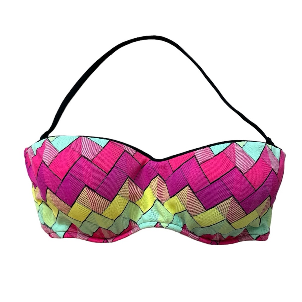 Seafolly Women's US Size 8 Hipster Bikini Top Geometric Multicolor Swimwear